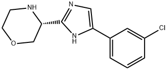 (R)-3-(4-(3-chlorophenyl)-1H-imidazol-2-yl)morpholine Struktur