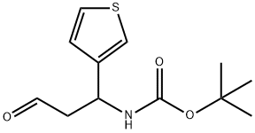 tert-butyl N-[3-oxo-1-(thiophen-3-yl)propyl]carbamate Struktur