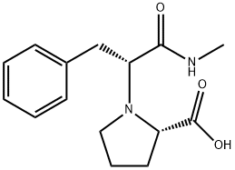 (S)-1-((R)-1-(methylamino)-1-oxo-3-phenylpropan-2-yl)pyrrolidine-2-carboxylic acid Struktur