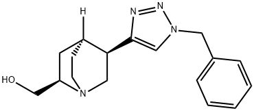 ((2R,4S,8R)-8-(1-benzyl-1H-1,2,3-triazol-4-yl)quinuclidin-2-yl)methanol Struktur