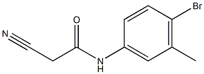 N-(4-bromo-3-methylphenyl)-2-cyanoacetamide Struktur