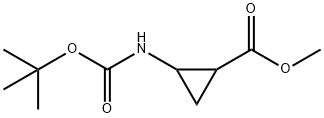 methyl 2-{[(tert-butoxy)carbonyl]amino}cyclopropane-1-carboxylate Struktur