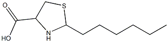 2-hexyl-1,3-thiazolidine-4-carboxylic acid Struktur