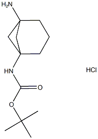 tert-butyl N-{5-aminobicyclo[3.1.1]heptan-1-yl}carbamate hydrochloride Struktur