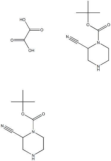 tert-Butyl 2-cyanopiperazine-1-carboxylate heMioxalate Struktur