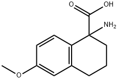 1-amino-6-methoxy-1,2,3,4-tetrahydronaphthalene-1-carboxylic acid Struktur