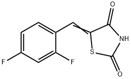 (5E)-5-[(2,4-difluorophenyl)methylidene]-1,3-thiazolidine-2,4-dione Struktur