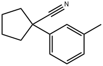 1-(3-methylphenyl)cyclopentane-1-carbonitrile Struktur