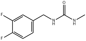 1-[(3,4-difluorophenyl)methyl]-3-methylurea Struktur