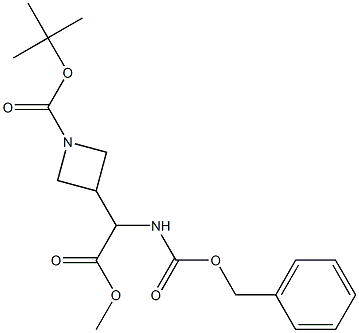 3-Azetidineacetic acid, 1-[(1,1-dimethylethoxy)carbonyl]-α-[[(phenylmethoxy)carbonyl]amino]-, methyl ester Struktur