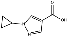 1-cyclopropyl-1H-pyrazole-4-carboxylic acid Struktur