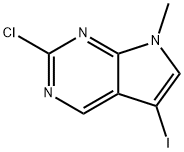 2-chloro-5-iodo-7-methyl-7h-pyrrolo[2,3-d]pyrimidine Struktur