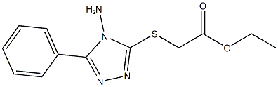 ethyl 2-[(4-amino-5-phenyl-4H-1,2,4-triazol-3-yl)sulfanyl]acetate Struktur