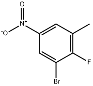 1-bromo-2-fluoro-3-methyl-5-nitrobenzene Struktur