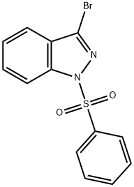 1‐(benzenesulfonyl)‐3‐bromo‐1h‐indazole Struktur