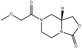 (R)-7-(2-methoxyacetyl)tetrahydro-1H-oxazolo[3,4-a]pyrazin-3(5H)-one Struktur