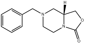 (R)-7-benzyltetrahydro-1H-oxazolo[3,4-a]pyrazin-3(5H)-one Struktur