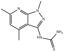 {1,4,6-trimethyl-1H-pyrazolo[3,4-b]pyridin-3-yl}thiourea Struktur