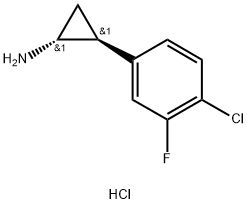 (1S,2R)-rel-2-(4-chloro-3-fluorophenyl)cyclopropan-1-amine hydrochloride Struktur