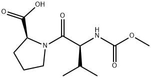 N-(METHOXYCARBONYL)-L-VALYL]-L-PROLINE Struktur