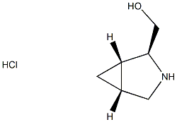 (1S,2S,5R)-rel-3-azabicyclo[3.1.0]hexan-2-ylmethanol hydrochloride Struktur