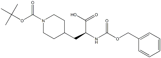 (s)-2-(cbz-amino)-3-(1-boc-piperidin-4-yl)propanoic acid Struktur