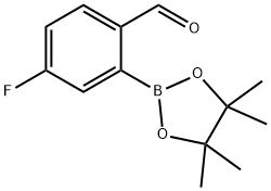 4-Fluoro-2-(4,4,5,5-tetramethyl-1,3,2-dioxaborolan-2-yl)benzaldehyde Struktur