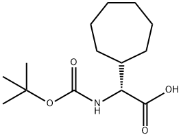 (2R)‐2‐{[(tert‐butoxy)carbonyl]amino}‐2‐cycloheptylacetic acid Struktur