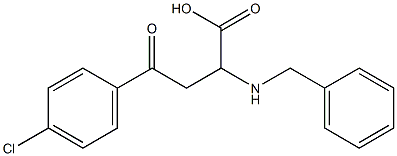 2-(benzylamino)-4-(4-chlorophenyl)-4-oxobutanoic acid Struktur