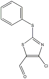 4-chloro-2-(phenylsulfanyl)-1,3-thiazole-5-carbaldehyde Struktur