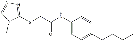 N-(4-butylphenyl)-2-[(4-methyl-4H-1,2,4-triazol-3-yl)sulfanyl]acetamide Struktur