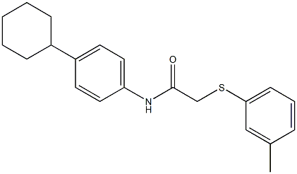 N-(4-cyclohexylphenyl)-2-[(3-methylphenyl)sulfanyl]acetamide Struktur