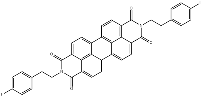 N,N'-bis[2-(4-fluoro-phenyl)-ethyl]-3,4,9,10-perylene tetradicarboxiMide Struktur