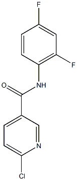 6-chloro-N-(2,4-difluorophenyl)pyridine-3-carboxamide Struktur