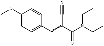 (2E)-2-cyano-N,N-diethyl-3-(4-methoxyphenyl)prop-2-enamide Struktur