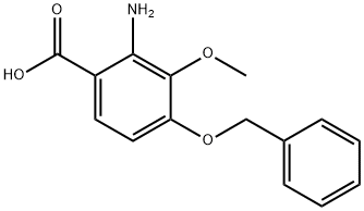 2-Amino-3-methoxy-4-(phenylmethoxy)benzoic acid Struktur