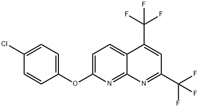 1,8-Naphthyridine,7-(4-chlorophenoxy)-2,4-bis(trifluoromethyl)-(9CI) Struktur