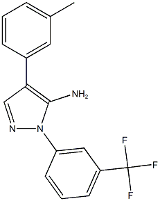 4-(3-methylphenyl)-1-[3-(trifluoromethyl)phenyl]-1H-pyrazol-5-amine Struktur