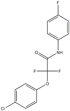 2-(4-chlorophenoxy)-2,2-difluoro-N-(4-fluorophenyl)acetamide Struktur