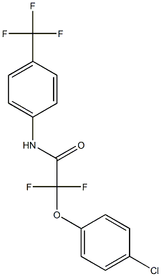 2-(4-chlorophenoxy)-2,2-difluoro-N-[4-(trifluoromethyl)phenyl]acetamide Struktur