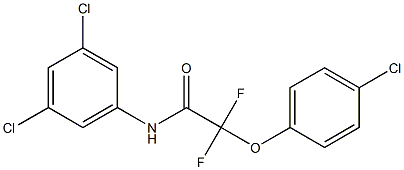 2-(4-chlorophenoxy)-N-(3,5-dichlorophenyl)-2,2-difluoroacetamide Struktur