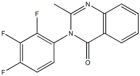 2-methyl-3-(2,3,4-trifluorophenyl)-3,4-dihydroquinazolin-4-one Struktur