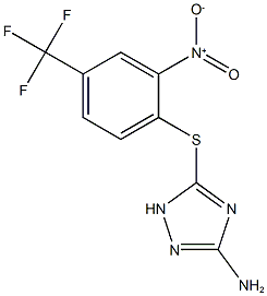 5-{[2-nitro-4-(trifluoromethyl)phenyl]sulfanyl}-1H-1,2,4-triazol-3-amine Struktur