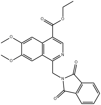 Ethyl 1-((1,3-Dioxoisoindolin-2-Yl)Methyl)-6,7-Dimethoxyisoquinoline-4-Carboxylate Struktur