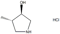 (3R,4S)-rel-4-Methyl-3-Pyrrolidinol hydrochloride (Relative struc) Struktur