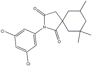 2-(3,5-dichlorophenyl)-7,7,9-trimethyl-2-azaspiro[4.5]decane-1,3-dione Struktur