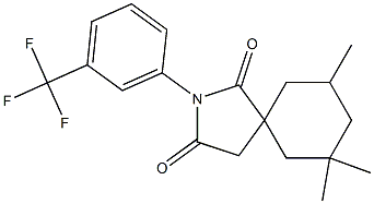 7,7,9-trimethyl-2-[3-(trifluoromethyl)phenyl]-2-azaspiro[4.5]decane-1,3-dione Struktur