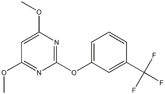 4,6-dimethoxy-2-[3-(trifluoromethyl)phenoxy]pyrimidine Struktur