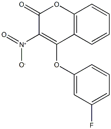 4-(3-fluorophenoxy)-3-nitro-2H-chromen-2-one Struktur