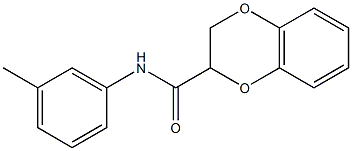 N-(3-methylphenyl)-2,3-dihydro-1,4-benzodioxine-2-carboxamide Struktur